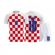 Equipaciones De Futbol Para Niños Croacia Copa Mundial 2022 Luka Modric 10 Camiseta Primera..
